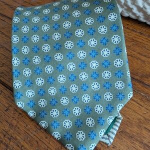 Tommy Hilfiger Green and Blue Patterned Tie